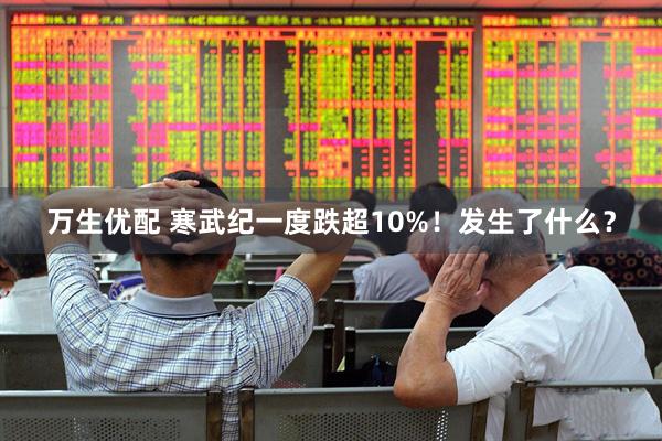 万生优配 寒武纪一度跌超10%！发生了什么？